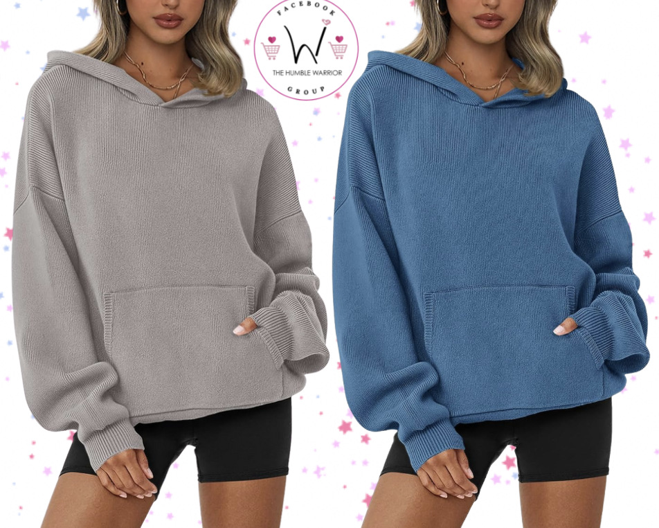 Dowerme Oversized Knitted Hoodie!